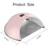 Smart Lamp Nail LED UV Lamp Dryer Metal Bottom LCD Timer Multicolors for Curing UV Gel Polish Nail Art Tools - menochic